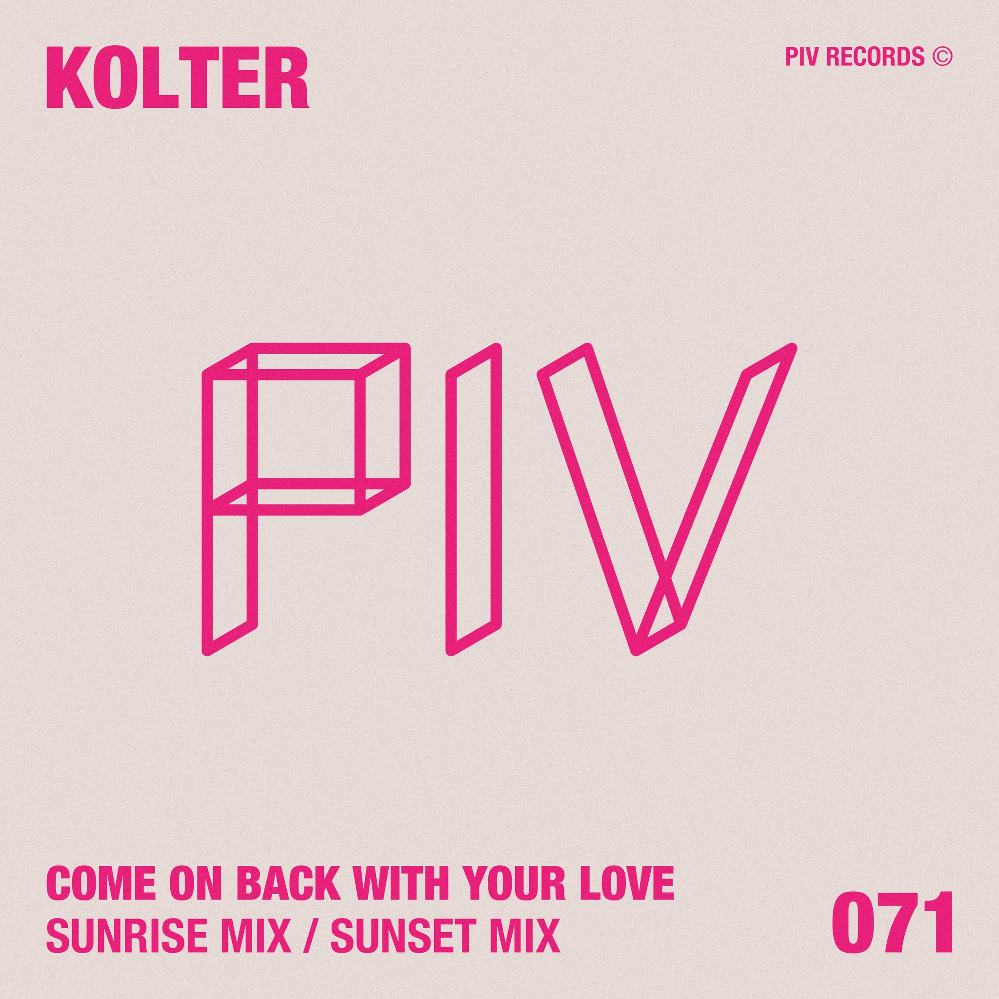 COME ON BACK WITH YOUR LOVE | VINYL EP - KOLTER